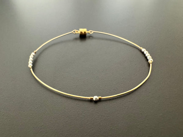 MAG MOON BRACELET STERLING SILVER & GOLD FILLED