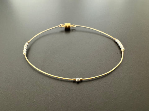 MAG MOON BRACELET STERLING SILVER & GOLD FILLED