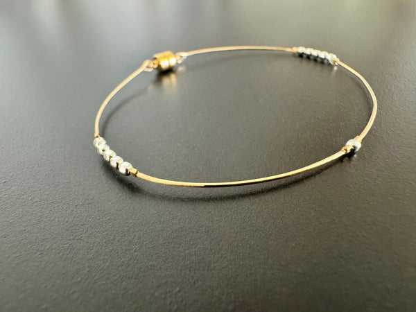 MAG MOON BRACELET STERLING SILVER & GOLD FILLED