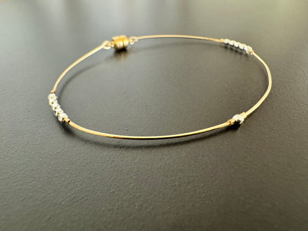 MAG MOON BRACELET STERLING SILVER & GOLD FILLED