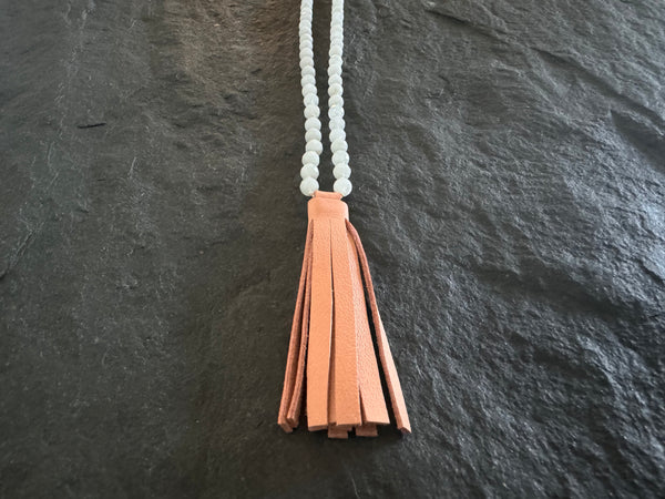 MALA MOON STONE NATURAL TASSEL