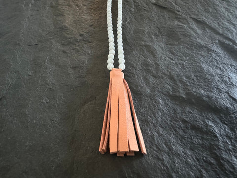 MALA MOON STONE NATURAL TASSEL