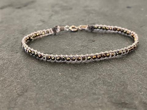 PYRITE BRACELET ON SILK THREAD