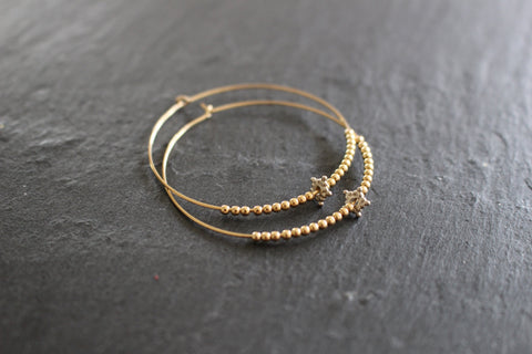 EARRING STAR HOOP