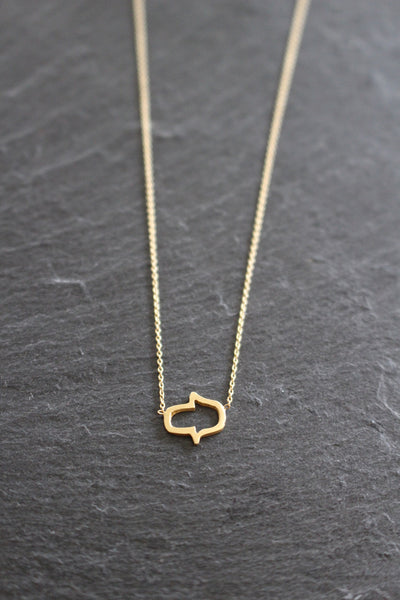 HAMSA 14K GOLD NECKLACE