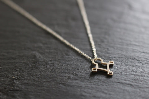 AGADEZ CROSS STERLING SILVER NECKLACE CHAIN