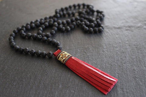 MALA LAVA RED TASSEL