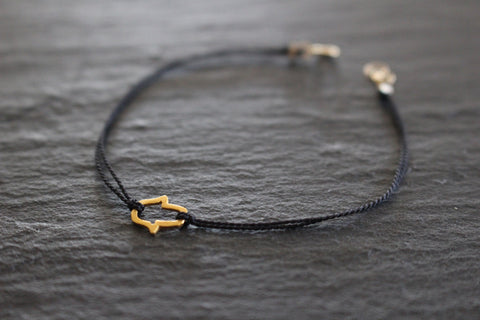 HAMSA 14K GOLD  SILK BRACELET