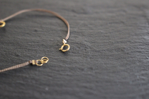 HEART 14K GOLD SILK BRACELET